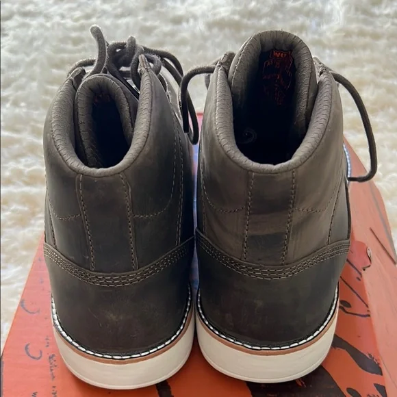 Red Wing Steel Toe Slip Resistant Work Boots Shoes Brown - Picture 10 of 16